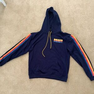 DRAIN - Goldset Merch Navy Hoodie with Embroidered logo